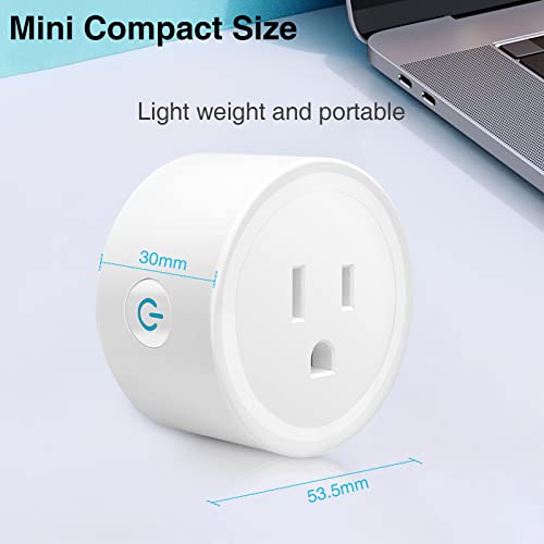 WiFi Smart Plug, Bibikoo Local Voice Control, Remote Tuya Smart App, Voice Control Start Pairing, Smart Outlet Socket Works with Alexa and Google Home, Timer, Group Control, 2.4G WiFi, FCC/UL (1)