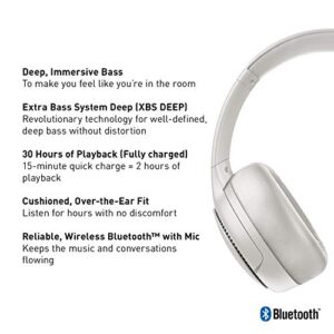 Panasonic RB-M500B Deep Bass Wireless Bluetooth Immersive Headphones with XBS DEEP and Bass Reactor (Sand Beige)