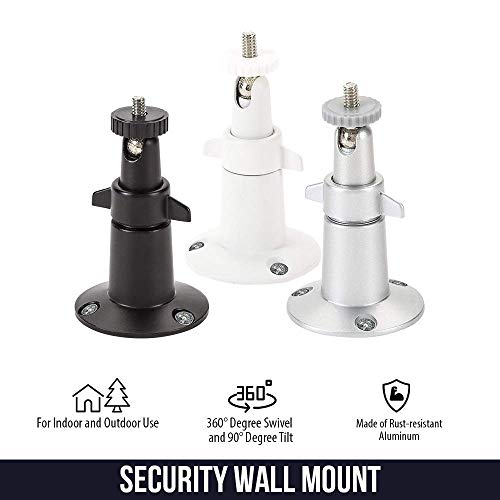 Wasserstein Adjustable Indoor/Outdoor Security Metal Wall Mount Compatible with Arlo Pro/Pro 2/Pro 3/Ultra/Ultra 2, & Others - Ring Stick Up Cam Battery, eufyCam E/2C (2 Pack, White)