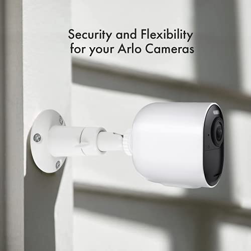 Wasserstein Adjustable Indoor/Outdoor Security Metal Wall Mount Compatible with Arlo Pro/Pro 2/Pro 3/Ultra/Ultra 2, & Others - Ring Stick Up Cam Battery, eufyCam E/2C (2 Pack, White)