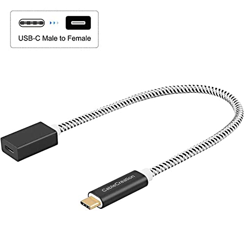 CableCreation USB C Extension Cable (Gen 2/10Gbps), 3.3FT USB 3.1 Type C Male to Female Extension Cable, Support 4K Video Audio Transfer, Compatible with MacBook Pro, Note 8, Galaxy S22, 1M/Black