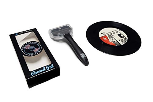 Big Fudge Record Pal, Vinyl Roller Cleaner. Black Vinyl Record Cleaner in Gift Pack. Silicone Lint Roller for LP Records, Anti-Static Record Duster.