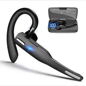 yyk?525 business headset, wireless over ear earphones with mic, bluetooth5.1 over ear headset, 180° rotating earhook, with charging case, 10?12 hours play music, for ios and for android, pc, laptop