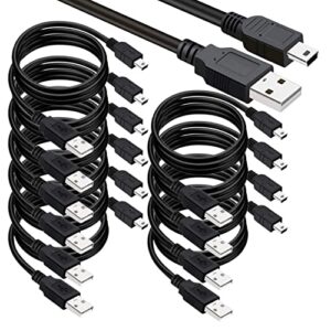 saitech it 10 pack 3 ft usb 2.0 a to mini 5 pin b cable for external hdds/camera/card readers/ mp3 player -black