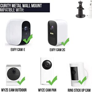 Adjustable Indoor/Outdoor Security Metal Wall Mount Compatible with Arlo Pro/Pro 2/Pro 3/Pro 4/Ultra/Ultra 2, & Others - Ring Stick Up Cam Battery, eufyCam E/2C, Wyze Cam Outdoor/Pan (3 Pack, White)