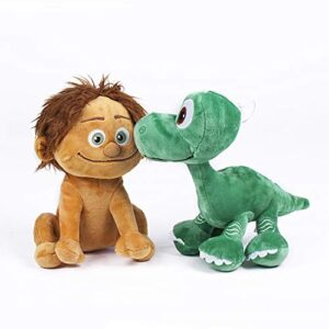the good dinosaur plush toy-pack 2 quality super soft – spot the child 8″/22cm + arlo baby 8″/22cm