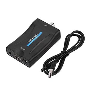 BNC to HDMI Video Converter Box,BNC Adapter with Audio for Security Cameras DVRs Supports 720P/1080P Output