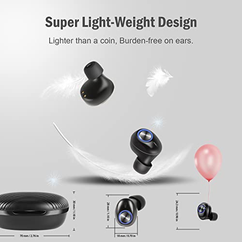 osdfono Wireless Bluetooth Headphones Wireless Earphones IPX7 Waterproof True Wireless Earbuds Sports Ear Buds in Ear with Microphone for iPhone Android Running Exercise Gym Outdoors Gaming