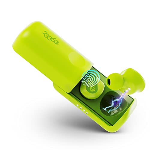 233621 Droplet True Wireless Earbuds, CVC 6.0 Call Noise Cancelling Headphones, IPX5 Waterproof Bluetooth 5.0 Earphones Touch Control, Stereo sound, comfortable fit for Home, Office, Gym (Light Green)