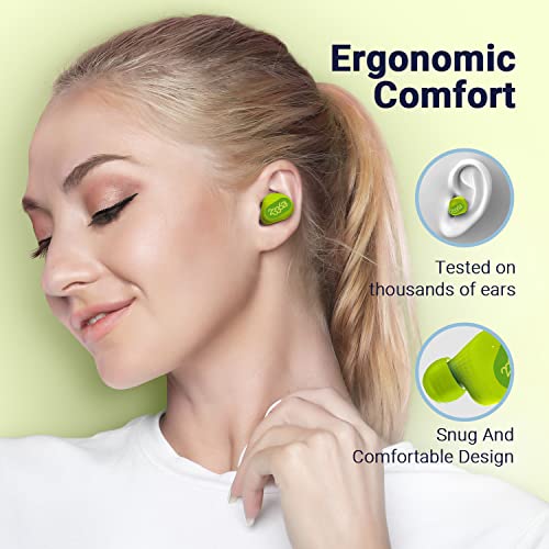 233621 Droplet True Wireless Earbuds, CVC 6.0 Call Noise Cancelling Headphones, IPX5 Waterproof Bluetooth 5.0 Earphones Touch Control, Stereo sound, comfortable fit for Home, Office, Gym (Light Green)