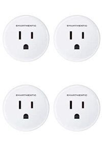 wifi plugs smart plug outlet extender, timer light switch, amazon alexa google home voice, app and remote control, 2.4ghz network, electric outlets, on off switch bedroom gadgets, pack of (4)