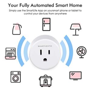WiFi Plugs Smart Plug Outlet Extender, Timer Light Switch, Amazon Alexa Google Home Voice, APP and Remote Control, 2.4GHz Network, Electric Outlets, on Off Switch Bedroom Gadgets, Pack of (4)