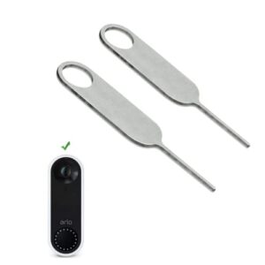 arlo doorbell pin key, beliefluo release removal replacement tool compatible with arlo doorbell (2 pack)