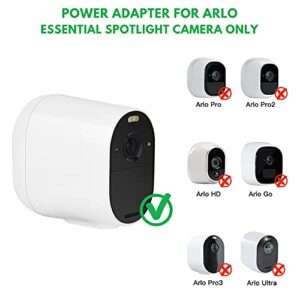 ALERTCAM 30Ft/9m Power Adapter for Arlo Essential Spotlight, Weatherproof Outdoor Power Cable Continuously Charging Your Arlo Essential Camera - White