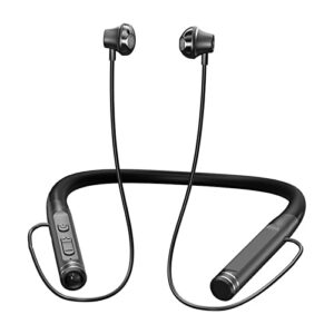 neckband bluetooth headphones wireless earbuds with microphone flashlight around the neck waterproof sport headset noise cancelling ear buds 120h playtime for running cycling cell phone android ios