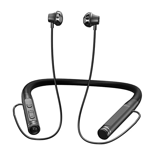 Neckband Bluetooth Headphones Wireless Earbuds with Microphone Flashlight Around the Neck Waterproof Sport Headset Noise Cancelling Ear Buds 120H Playtime for Running Cycling Cell Phone Android iOS