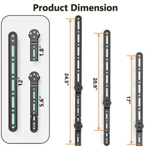 WALI Soundbar Mount Bracket, for Mounting Under or Above TV, with 2 Adjustable Extension Arms, Fits Most 23 to 65 Inch TVs and Sound Bar up to 33lbs (SBR204), Black