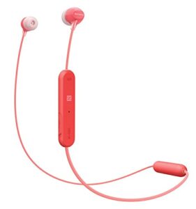 sony wi-c300 wireless in-ear headphones, red (wic300/r))