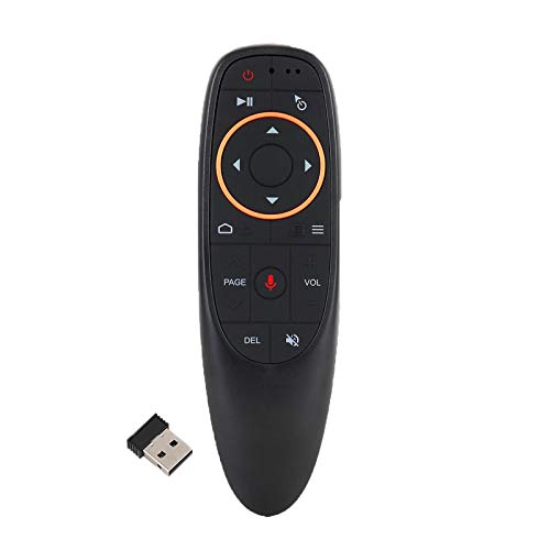 Air Mouse Remote Control, 2.4 GHz Wireless Voice Remote Control with IR Learning, Wireless Connection via USB Receiver Up to 10m for Smart TV PC Android TV Box Laptop Projector Windows Android Mac OS