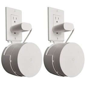 dot genie google wifi pro outlet holder mount [old and new 2020 version]: the strongest, most versatile mount stand holder for google wifi. great for home and businesses! still no screws! (2-pack)