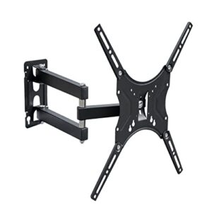 huarui tv wall mount, full motion tv mount for most 14-55 inch tv slim design 0.79-inch low profile flat wall mount bracket max vesa 400x400mm and holds up to 90lbs