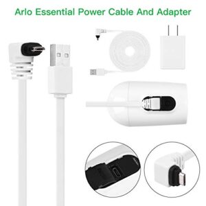 25ft/7.5m Power Adapter for Arlo Essential Spotlight, Weatherproof Outdoor Power Cable Continuously Charging Your Arlo Essential Camera- White
