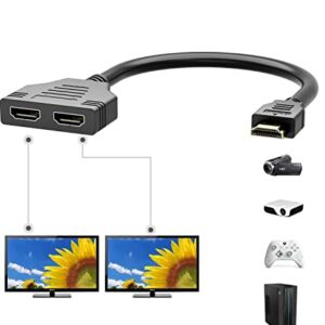 PANPEO HDMI Splitter for Dual Monitors, HDMI Cable 1080P Male to Dual HDMI Female 1 to 2 Channels HDMI Splitter Adapter for HDMI HD, LED, LCD, TV,Two The Same TVs at The Same Time