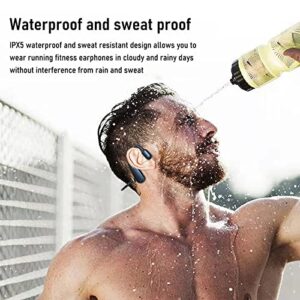 Open Ear Headphones Bluetooth 5.0 Sport Headphones,Open Ear Bluetooth Headphones with Built-in Mic,IPX5 Waterproof Wireless Sport Headset for Running,Cycling
