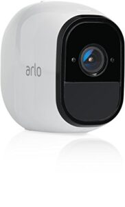 arlo pro 2 vmc4030p-100nar wireless home security camera, rechargeable, night vision, indoor/outdoor, 1080p, 2-way audio, wall mount, add-on camera, white (renewed)