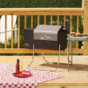 Green Mountain Davy Crockett Sense Mate Electric Wi-Fi Control Foldable Portable Wood Pellet Tailgating Grill with Meat Probe, Black