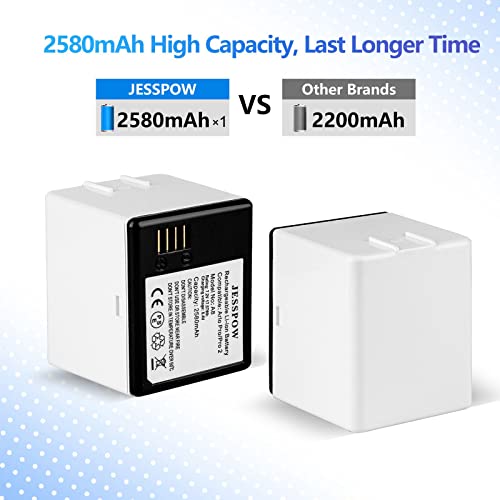 JESSPOW Replacement Battery for Arlo Pro, Arlo Pro 2 (VMA4400) 1-Pack 2580mAh Li-ion Rechargeable Batteries for Arlo Pro/Pro 2 [ ONLY for Arlo Pro/Pro 2 Camera ]