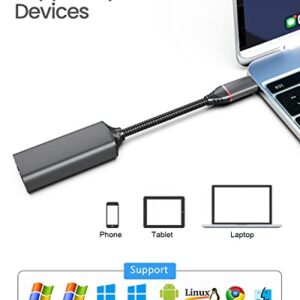 OQTIQ USB C to Ethernet Adapter, USB-C to RJ45 Thunderbolt 3/Type C Gigabit Ethernet LAN Network Adapter, Compatible with MacBook Pro 2020/2019/2018/2017, MacBook Air, iPad Pro, XPS and More