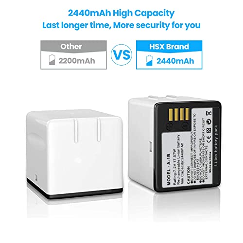 HSX 2-Pack 2440mAh Rechargeable Battery Compatible with Arlo Pro, Arlo Pro 2 Camera[7.2V/2440mAh/17.57Wh]