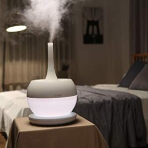 MIRO-NR08M Cream White Completely Washable Modular Sanitary Humidifier, Large Room, Easy to Clean, Easy to Use - Premium Cool-Mist Humidifier. Touch Control Colorful LEDs, Powerful humidification