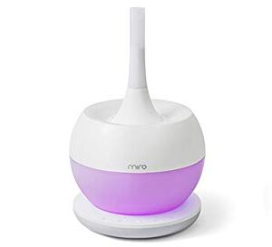 MIRO-NR08M Cream White Completely Washable Modular Sanitary Humidifier, Large Room, Easy to Clean, Easy to Use - Premium Cool-Mist Humidifier. Touch Control Colorful LEDs, Powerful humidification