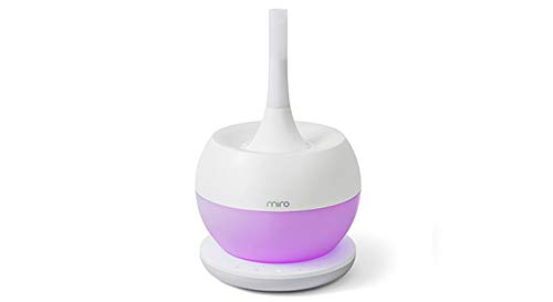 MIRO-NR08M Cream White Completely Washable Modular Sanitary Humidifier, Large Room, Easy to Clean, Easy to Use - Premium Cool-Mist Humidifier. Touch Control Colorful LEDs, Powerful humidification