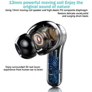 True Wireless Earbuds Bluetooth 5.0 Earphones TWS Stereo Touch Control Bluetooth Earphones with LCD Display Charging Case, in Ear Built Waterproof Earphones Mic Noise Cancelling for Running/Workout