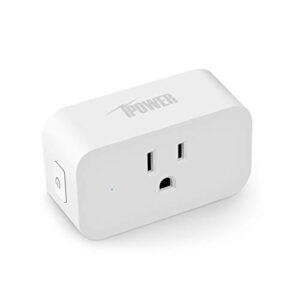 ipower plug smart wifi outlet with alexa, echo, timer, white
