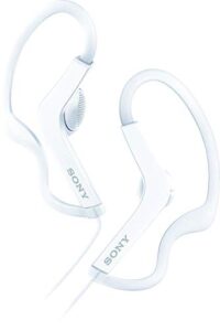 sony mdr-as210/w sport in-ear headphones, white
