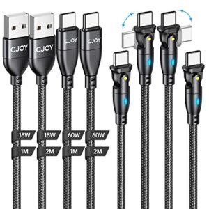 cjoy usb c cable,3a fast charge usb a to usb c charger cord [4-pack, 6ft/3ft] nylon braided usb a to type c charger cable compatible with samsung galaxy s10 s20 s9 s8, note 20 10 9 8
