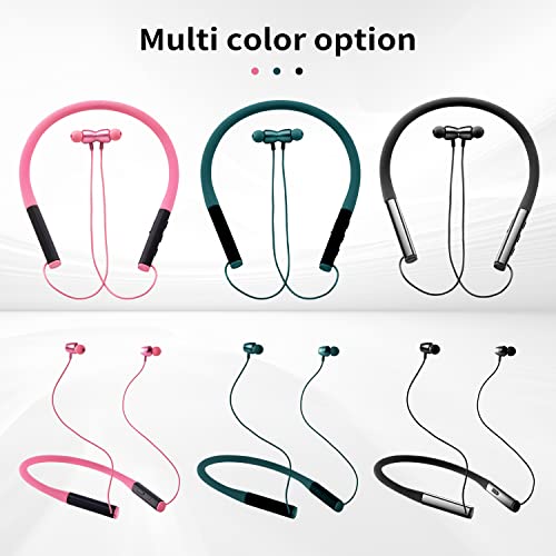 QINCHUANG Bluetooth Headphones 5.3 Wireless Earbuds IPX5 Waterproof & 12Hrs Long Battery Stereo Bass Earphones with UBS Body Running Headset with Gift Box Packaging for Workout Gym Sports Gift Black