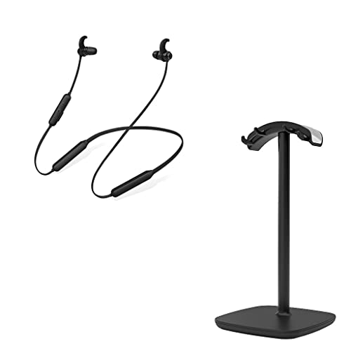 Avantree NB16 & HS910, Bundle Bluetooth Neckband Headphones Earbuds for TV PC, No Delay, 20 Hrs Playtime & Neckband Headphone Holder Stand on Desk