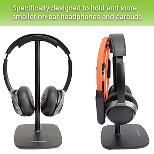 Avantree NB16 & HS910, Bundle Bluetooth Neckband Headphones Earbuds for TV PC, No Delay, 20 Hrs Playtime & Neckband Headphone Holder Stand on Desk