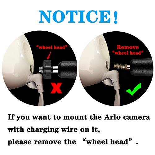 Adjustable Security Metal Wall Mount Indoor/Outdoor Aluminium Alloy Camera Mount for Arlo, Arlo Pro, Arlo Pro 2, Arlo Pro 3, Arlo Ultra Surveillance Camera (4 Pack, Black)