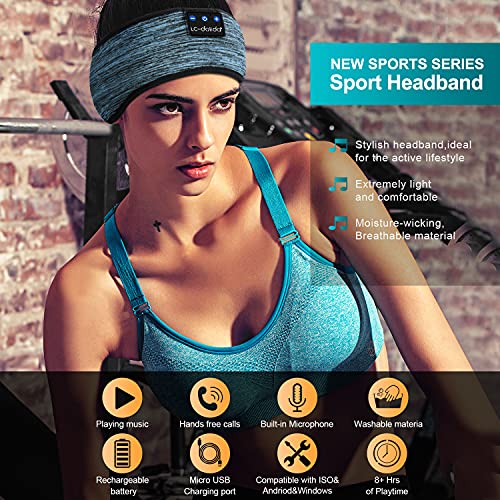 TOPOINT Sleep Headphones Wireless Bluetooth Headband, Sleep Mask Music Sports Sleeping Headband Headphones for Workout Yoga Travel