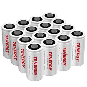tenergy premium 16 pack nonrechargeable cr123a 3v lithium battery, 1600mah primary battery for arlo cameras, photo lithium batteries, security cameras, smart sensors, and more