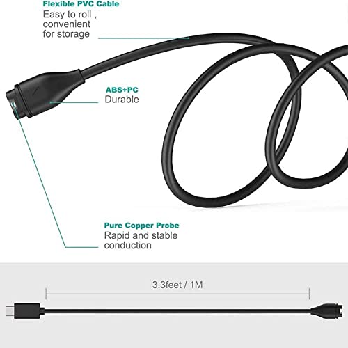 USB C Charger Cable Compatible with Garmin Fenix 6 6S 6X Pro, Fenix 5 5S 5X Plus, Replacement USB C Data Sync Charger Cable Wire for Forerunner 745 935 945 45 45S 245, Approach S60 X10 Vivoactive 3