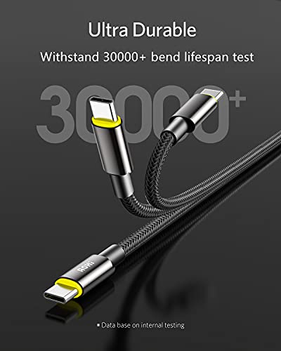 AOHI USB C to USB C Cable, Magline USB C Cable Nylon 6ft 100W, Type C Fast Charging Cable Charger Cord for Galaxy Z/S21/Ultra/S21+, MacBook Pro/Air, iPad Pro/Air, Pixel 4/3 XL and More