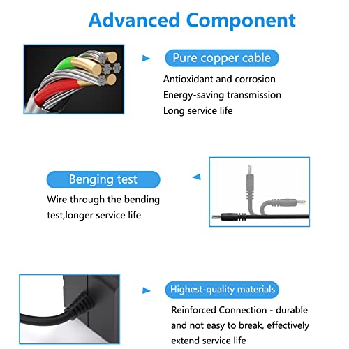 for Netgear Arlo Pro Base Station Power Cord 12V AC Adapter for Arlo Pro 2 Base Station VMB3000 VMB4000 CM500-100NAS CM500 CM31T CM700 MS3530 VMS3430 Wire-Free HD Security Cameras System Power Cord