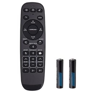 new remote control with battery fit for polk react sound bar & polk command sound bar